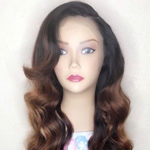 Basic two toned side part wig
